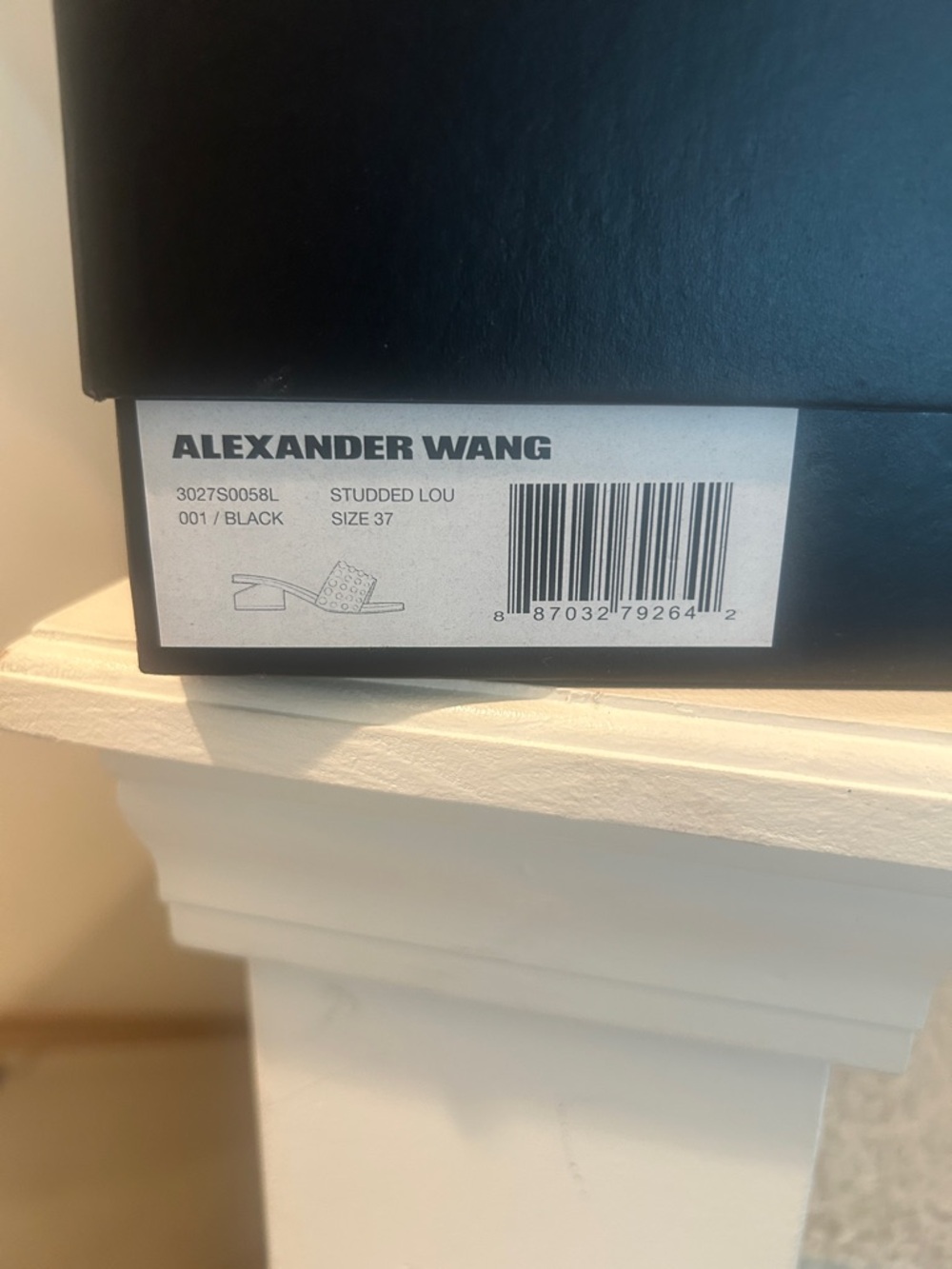 Alexander Wang Black SuedeStudded Slide Sandals - Picture 5 of 12